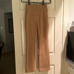 NWOT Express Tan Mid-Rise Flare Dress Pants Size XXS